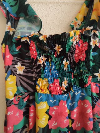Vestido estampado flores talla L