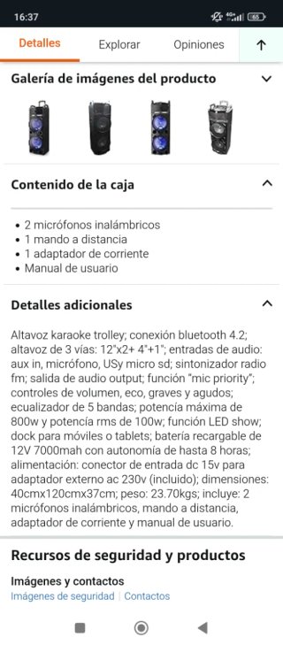 Altavoz Aiwa KBTUS-900 con 2 micrófonos
