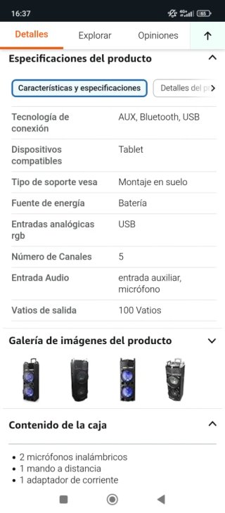 Altavoz Aiwa KBTUS-900 con 2 micrófonos