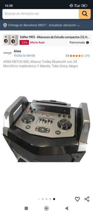 Altavoz Aiwa KBTUS-900 con 2 micrófonos