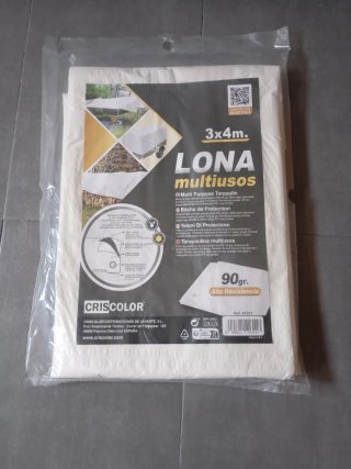 Lona Multiusos Impermeable 3x4m Blanca