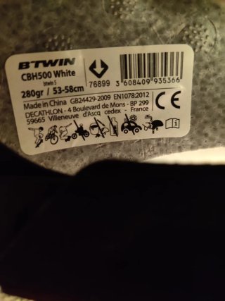 Casco de bicicleta B'TWIN blanco