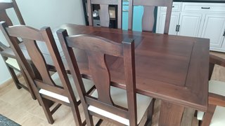 Conjunto mesa y sillas comedor madera