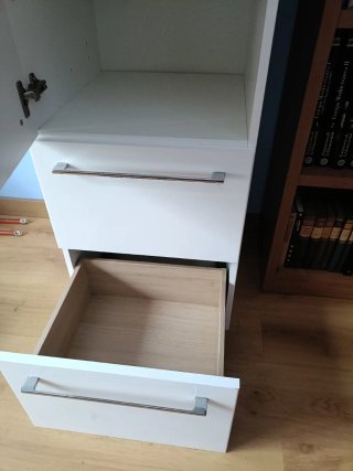 Mueble de baño blanco 2 puertas y 2 cajones(GIJÓN)