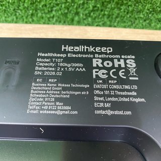 Báscula Digital Healthkeep LED Negra