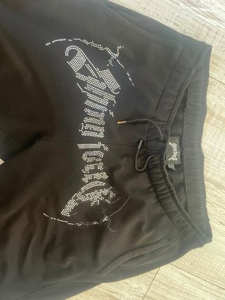 Pantalón Chándal Negro Shiny Force con Pedrería