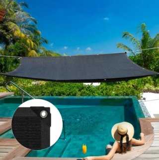 TOLDO VELA RECTANGULAR DE 3X4 COLOR NEGRO