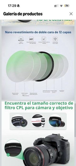 Filtro polarizador 82mm