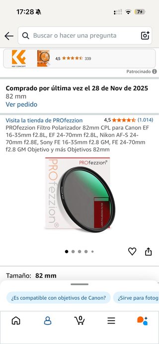 Filtro polarizador 82mm