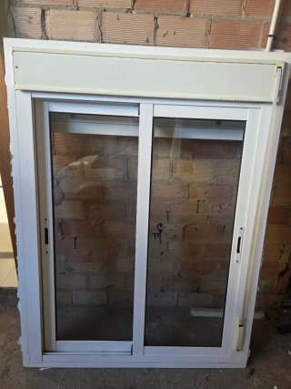 Ventana corredera aluminio blanca