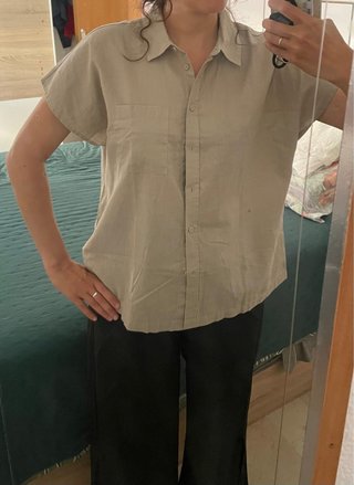 Camisa Lino Algodón Holgada Talla M/L