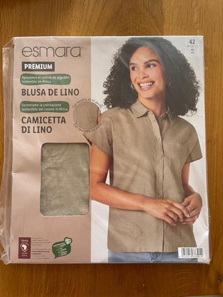 Camisa Lino Algodón Holgada Talla M/L