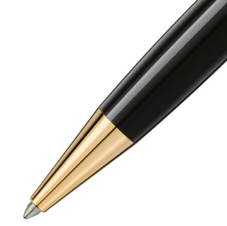 Montblanc Meisterstück.  Negro revestimiento oro