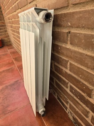 Radiador calefacción aluminio blanco 4 cuerpos