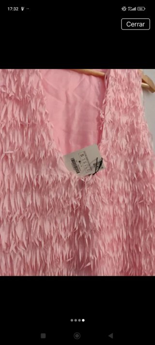 Vestido rosa con flecos