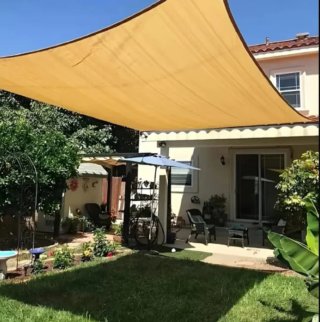 TOLDO VELA RECTANGULAR DE 2X3 METROS CREMA