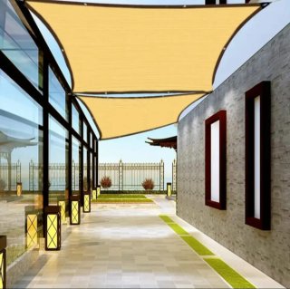 TOLDO VELA RECTANGULAR DE 2X3 METROS CREMA