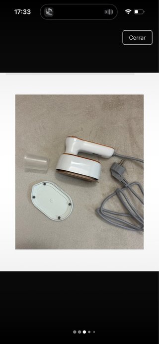 Mini plancha ropa con medidor agua