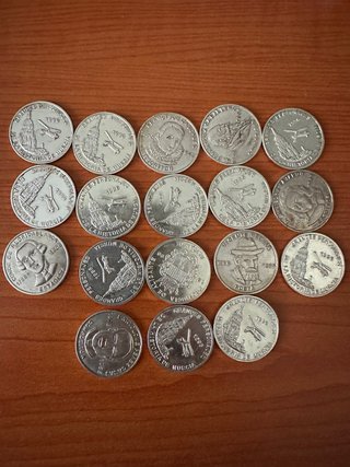 18 Monete in Argento 925 Grandi Personaggi di Murcia