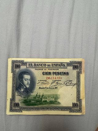 1 Billete 100 Pesetas Felipe II 1925(tengo 32)