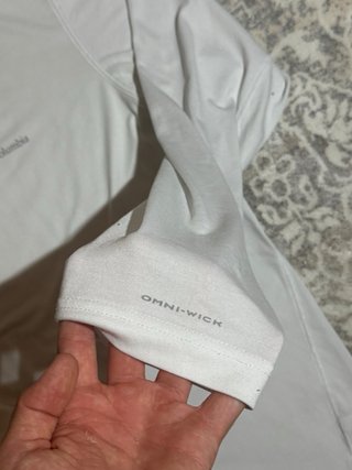 Camiseta Columbia Blanca Manga Larga Técnica