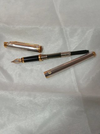 Pluma Estilográfica Elysee Dorada y Plateada