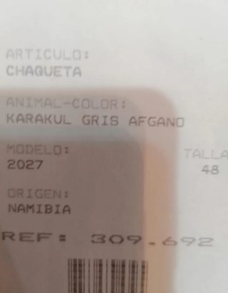 Abrigo de Astracán Auténtico Karakul (Swakara)gris