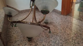 Lámpara de salón cristal plomado