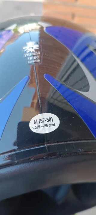 Casco de moto SHIRO azul y plata