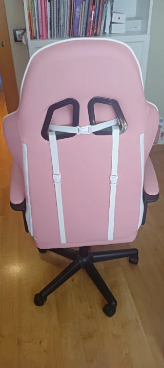 Silla Escritorio Ergonómica Rosa y Blanca