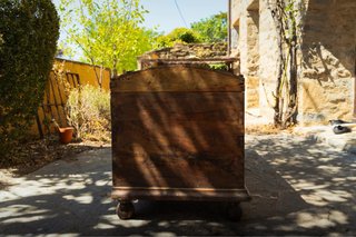 Baúl antiguo madera gran capacidad