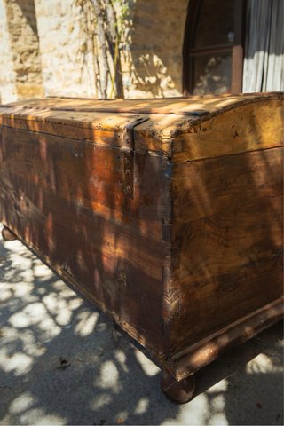 Baúl antiguo madera gran capacidad