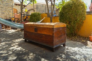 Baúl antiguo madera gran capacidad