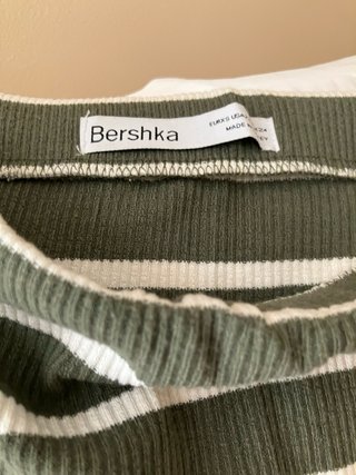 Jersey y falda larga Bershka rayas verde y blanco