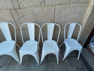 Sillas Tolix Metal Blancas (Set de 6)