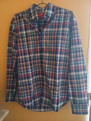 Camisa Homem Lion of Porches Slim Fit Multcor nova