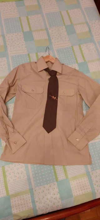Traje de gala militar marrón