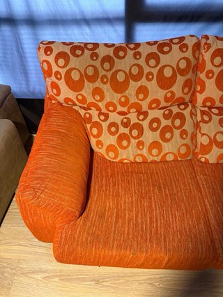Sofá amplio 2 plazas naranja