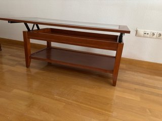 Mesa de centro madera con cristal