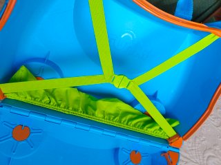 Valigia per bambini Trunki blu e verde