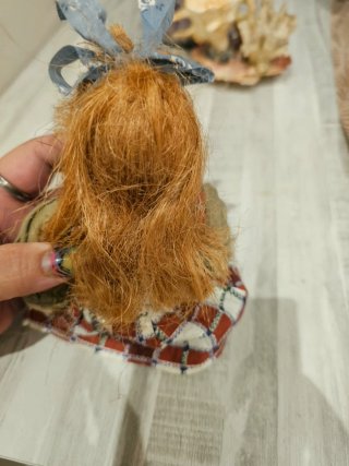Muñeca porcelana cuerpo tela trapo