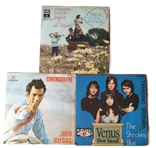 Colección de unos 40 minivinilos (singles)
