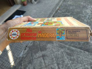 Puzzle Madera Mis Primeros Números años 80