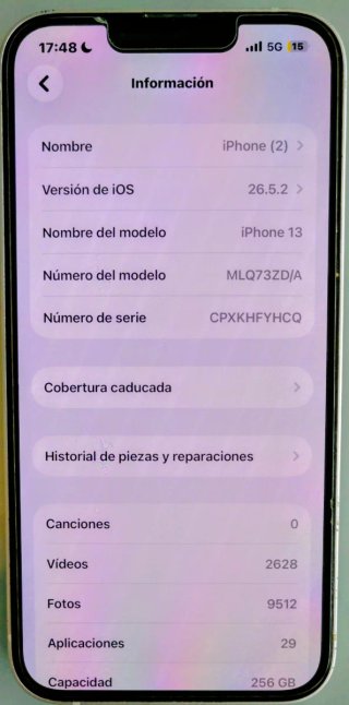 iPhone 13 Blanco 256GB de Apple
