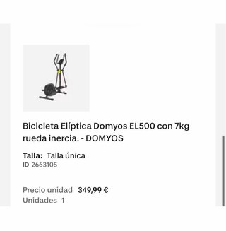 Bicicleta elíptica DOMYOS