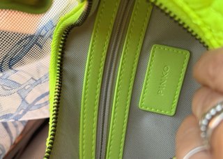 Borsa Pinko Giallo Neon Trapuntata