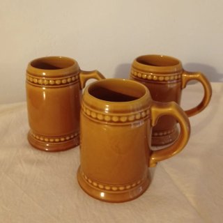 Jarras de Cerveza Cerámica Marrón (3uds)