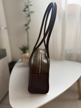 Borsa vera pelle East-West Marrone Caffè