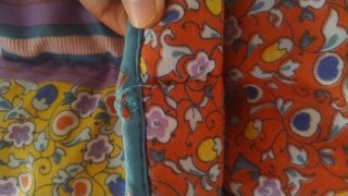 Edredón multicolor con estampado floral