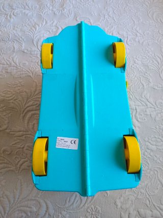Valigia per bambini con ruote Molto blu e gialla